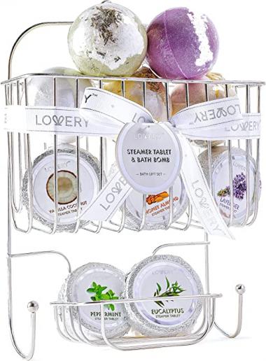 Essential Oils Shower Steamers & Bath Bombs Set in Lavender, Peppermint, Vanilla Coconut, Eucalyptus, Honey Almond Scents, Aromatherapy Shower Steamer, Relaxation Gift for Women,11Pc Set