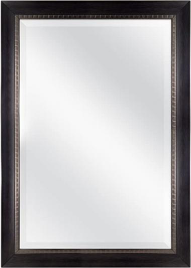 MCS 24x36 Inch Sloped Mirror, 29.5x41.5 Inch Overall Size, Dark Walnut (20569)