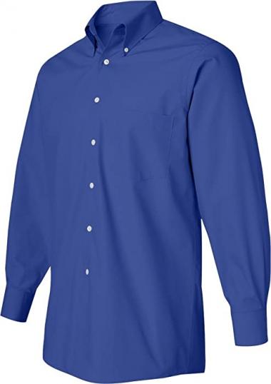 Van Heusen Men's Dress Shirts Regular Fit Silky Poplin Solid