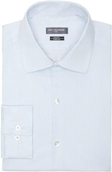 Van Heusen Men's Dress Shirt Slim Fit Flex Collar Stretch Stripe