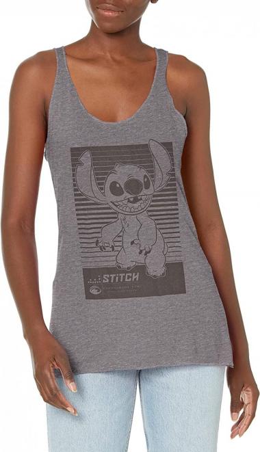 Disney Women's Lilo & Stitch Stitch Liner Tri-Blend Racerback Layering Tank