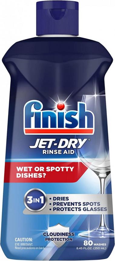 Finish Jet-Dry Rinse Aid, Dishwasher Rinse Agent & Drying Agent, 8.45 Fl Oz (Packaging May Vary)