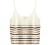 SweatyRocks Women's Sexy Strappy Crop Top Striped Print Ribbed Knit Cami Top