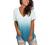 SAMPEEL Womens Summer Tops Floral Short Sleeve V Neck T Shirts Tee Printed Side Split Tunic