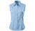 Womens Stretchy Fitted Sleeveless Office Business Button Down Collar Blouse Top