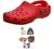 Crocs Mens and Womens Classic Clog w/Jibbitz Charms 5-Packs