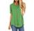 JomeDesign Summer Tops for Women Short Sleeve Side Split Casual Loose Tunic Top