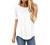 JomeDesign Summer Tops for Women Short Sleeve Side Split Casual Loose Tunic Top