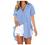 Summer Tops for Women 3/4 Sleeve V-Neck Button Down T Shirts Plus Size Top Casual Work Pockets Collared Tee Blouses