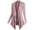 Urban CoCo Women's Drape Front Open Cardigan Long Sleeve Irregular Hem