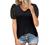 Summer Tops Womens 2022 Fashion Short Sleeve V Neck Lace Waffle Knit Shirts Loose Casual Tops Tee Blouses