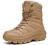 Bitiger Men's Combat Boots with Side Zipper Velcro and Casual Outdoor Mountaineering Trekking Commando Tactical Boots