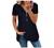 Plus Size Cold Shoulder Tops for Women Sexy Lace V Neck Short Sleeve T Shirts Casual Zipper Hollow Tunic Loose Tee Top