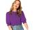 SheIn Women's Puff Sleeve Casual Solid Top Pullover Keyhole Back Blouse