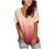 Womens Tops Summer V Neck T Shirt Rolled Sleeve Side Split Casual Short Sleeve Printing Tee Tops Loose Workout Tops