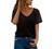 Womens Tops Stripe Mesh Sheer Short Sleeve Summer T-Shirt V Neck Dressy Casual Solid Tee Shirts Loose Fit Tunic Blouse