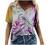 T Shirts for Women V-Neck Aesthetic Marble Pattern Short Sleeve Summer Tops Retro Boho Print Graphic Tees Loose Blouse