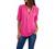 Women's Casual Chiffon Shirts Zip V Neck Roll Up Cuffed Long Sleeve Blouse Tops Summer Business Work Plain Tunic Top