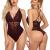 Avidlove Women Snap Crotch Lingerie Sexy Lace Bodysuit Deep V Teddy One Piece Lace Babydoll