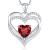 CDE Heart Necklaces for Women Gold-Plated 925 Sterling Silver Birthstone Pendant Necklace Birthday Jewelry Gifts for Women Girls Her Sister Friends