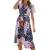 SNKSDGM Women Short Sleeve Boho Ruffle Tiered Floral Print Swing Mini Dress Casual V Neck A-Line Flowy Beach Maxi Dresses