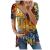 Smooto Womens Summer Tops Zipper V-Neck Short Sleeve Tank Tops Casual Print T-shirt Women Sumemr Blouses