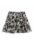 SheIn Women's Leopard Print Drawstring Waist Layer Ruffle Hem Short Skirt