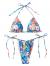 SOLY HUX Women's Floral Print Halter Triangle Tie Side Bikini Set Two Piece Swimsuits