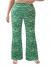 SOLY HUX Women's Print Elastic High Waisted Flare Leg Bell Bottom Pants