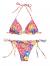 SOLY HUX Women's Floral Print Halter Triangle Tie Side Bikini Set Two Piece Swimsuits