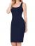 DAY VILLAGE Women's Square Neck Sleeveless Bodycon Midi Length Casual Dress