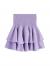 SheIn Women's Solid Shirred High Waist Layered Ruffle Hem Flared Mini Skirt