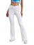 SheIn Women's Cut Out High Elastic Waist Long Pants Flare Leg Solid Trousers