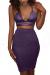 ioiom Women's Glitter V Neck Halter Backless Sleeveless Bandage Bodycon Midi Dress