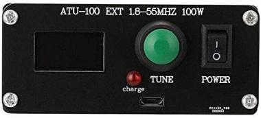 TecMad ATU-100 EXT 1.8-55MHz Automatic Antenna Tuner by N7DDC 7x7,100W Open Source Shortwave Antenna Tuner for Amateur Radio,with 0.96 OLED and Metal Housing Mounted