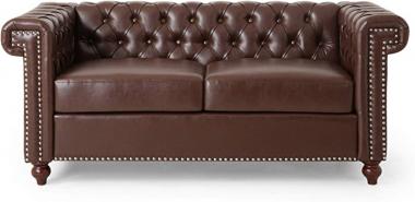 Christopher Knight Home Brinkhaven Love Seats, Dark Brown + Espresso