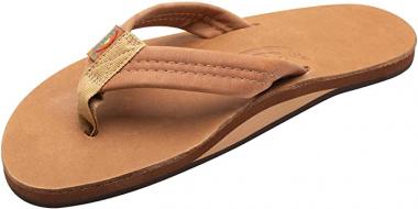 Rainbow Sandals Mens Luxury Leather - Single Layer Arch Support