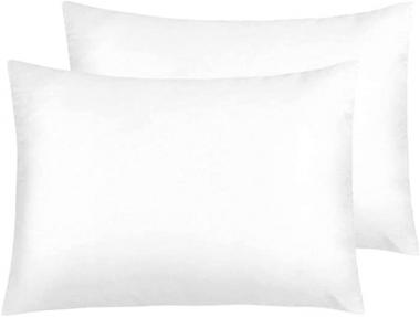 Royal Satin 2 Piece Silky Satin King Size Pillow Slip, White