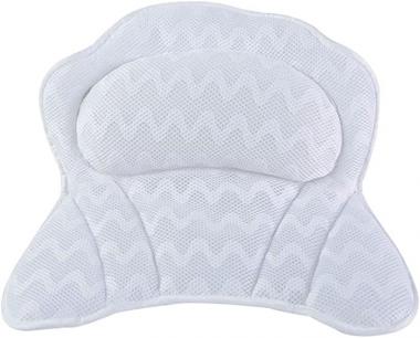 JDYC Head Rest Bath Pillow Non-Slip Soft Cushion Back Neck Support with Suction Cups Headrest 3D Air Mesh Home Bathtub Cushion