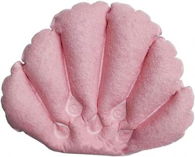 FANCYPUMPKIN Comfortable Inflatable Bathtub Pillow Home Spa Bath Pillow Bathtub Headrest, Light Pink