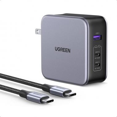 UGREEN USB C Charger 140W Nexode PPS PD 3.1 3-Port GaN Laptop Charger Compatible with MacBook Pro 16", MacBook Air, Dell XPS 15/13, iPad Pro, iPhone 14/13 Series, Galaxy, Steam Deck