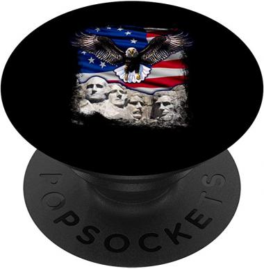 Betsy Ross Flag American Bald Eagle Mount Rushmore Men Women PopSockets Swappable PopGrip