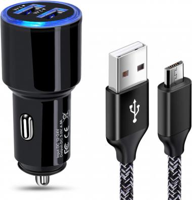 Fast Car Charger Android, Fast Charging Micro USB Cable Compatible for Samsung Galaxy S7 S6 J8 J7 J6 J5 J4 J3,Note 5 4 3, Moto E4 E5 G4 G5 G6 Play,LG K10 K20 K30 G2 G3 G4 Prime 2,LG Stylo 2 3 Plus