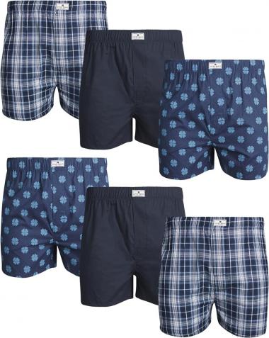 Lucky Brand Men's Underwear - Classic Woven Boxers with Functional Fly (6 Pack)