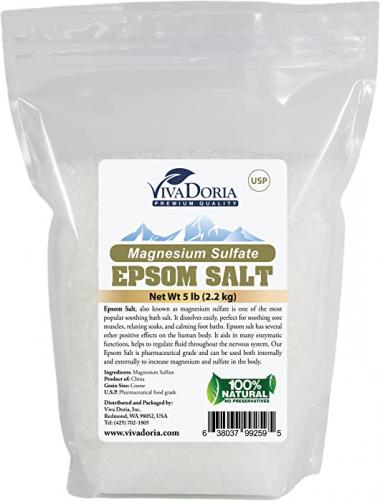 Viva Doria Epsom Salt, Magnesium Sulfate Bath Salt, 5 lb