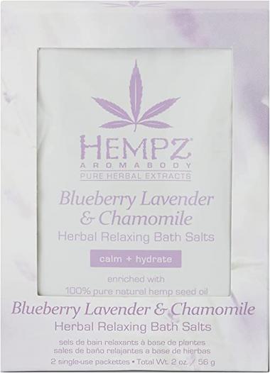 Hempz Aromabody Blueberry Lavender and Chamomile Herbal Relaxing B Unisex Bath Salt 2 oz