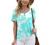 Feiersi Women's Summer Floral Tunic Tops Casual Blouse Short Sleeve Buttons Up T-Shirts