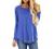 HIYIYEZI Fall Tops for Women Long Sleeve Side Split Casual Loose Tunic Top