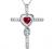 Dorella Love Infinity Necklace 925 Sterling Silver July Birthstone Ruby Jewelry for Wife Mom Birthday Gifts Jewelry for Women