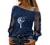 Women Casual Dandelion Printed Long Sleeve Cold Shoulder Tops Sexy Mesh Sheer Boat Neck Loose T-Shirts Jumper Pullover